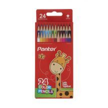 مداد رنگی 24 رنگ جلد مقوایی پنتر