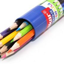 مداد رنگی 12 رنگ جلد فلزی لوله ای پارسی کار