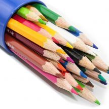 مداد رنگی 24 رنگ جلد فلزی لوله ای پارسی کار