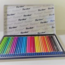 مداد رنگی 36 رنگ جلد فلزی تخت پارسی کار