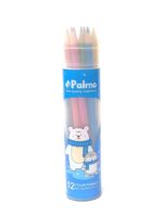مداد رنگی 12 رنگ جلد فلزی استوانه ای پالمو