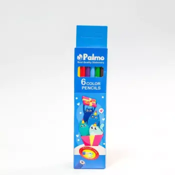 مداد رنگی 6 رنگ جلد مقوایی پالمو