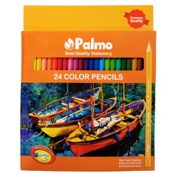 مداد رنگی 24 رنگ جلد مقوایی پالمو