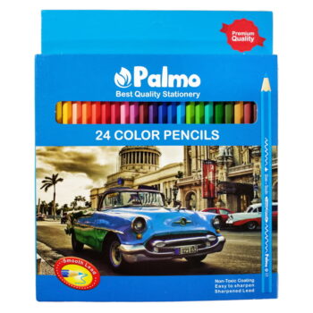مداد رنگی 24 رنگ جلد مقوایی پالمو