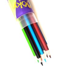 مداد رنگی 12 رنگ جلد فلزی استوانه ای لووکی