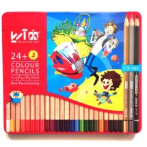 مداد رنگی 3 + 24 جلد فلزی آریا کد 3022