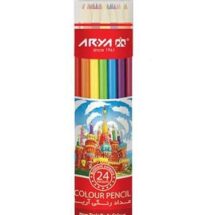 مداد رنگی 24 رنگ استوانه ای آریا کد 3055
